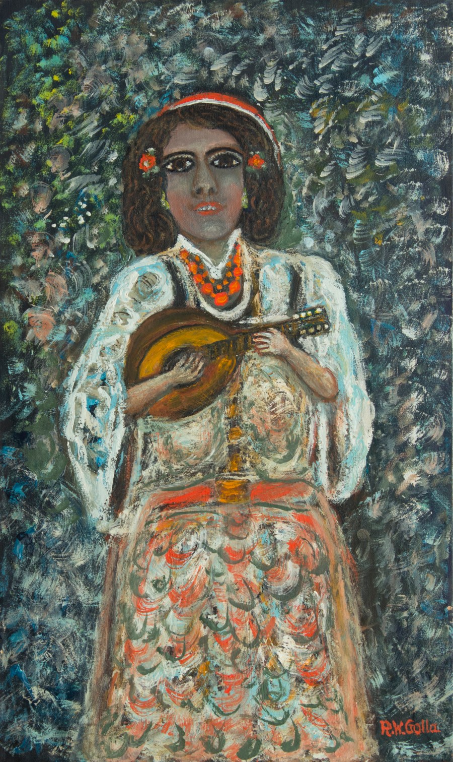 Music NS2014.042 Young Girl with Mandolin